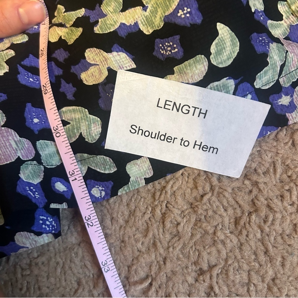 Eliot by Madewell | 100% Silk Floral Sleeveless Mini Dress Black Women’s Size 4 - Picture 12 of 12